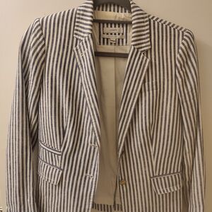 JCrew Schoolboy Strip Linen Blazer - Size 2